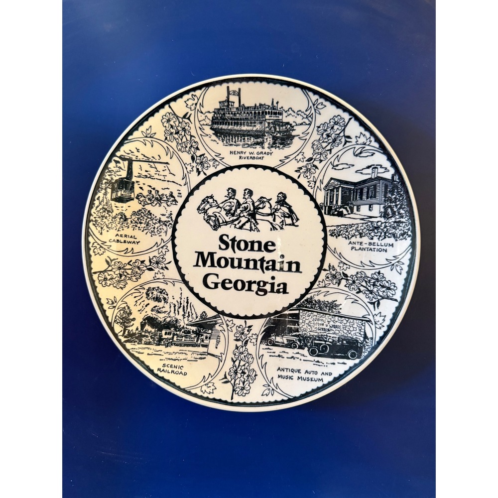 American Ironstone Stone Mountain Georgia Souvenir Plate 8 Inch